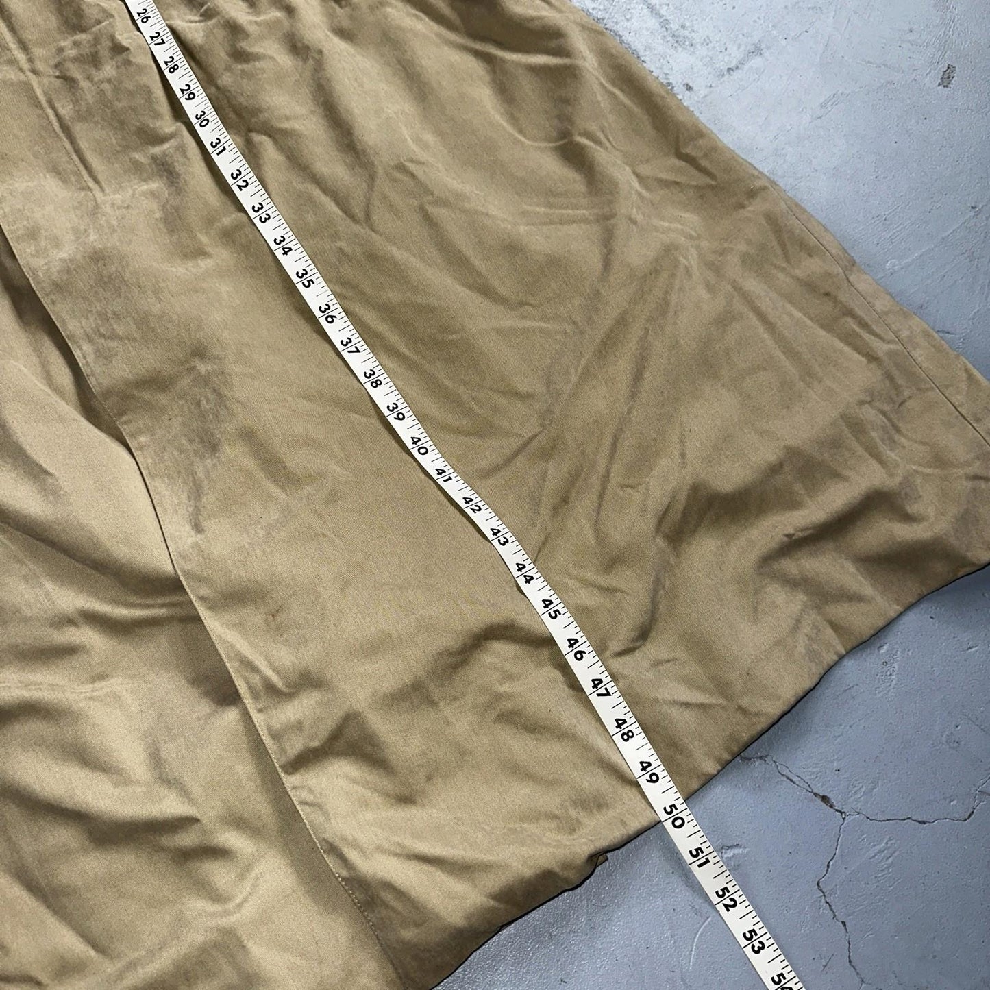 AQUASCUTUM Men's Long Button Up Beige Trench Coat UK 42 Pre-Loved Classic Belted