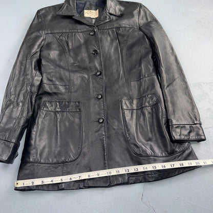 Remy Leather Blazer Jacket Women’s 10 Leather Fashions Black Western Made USA