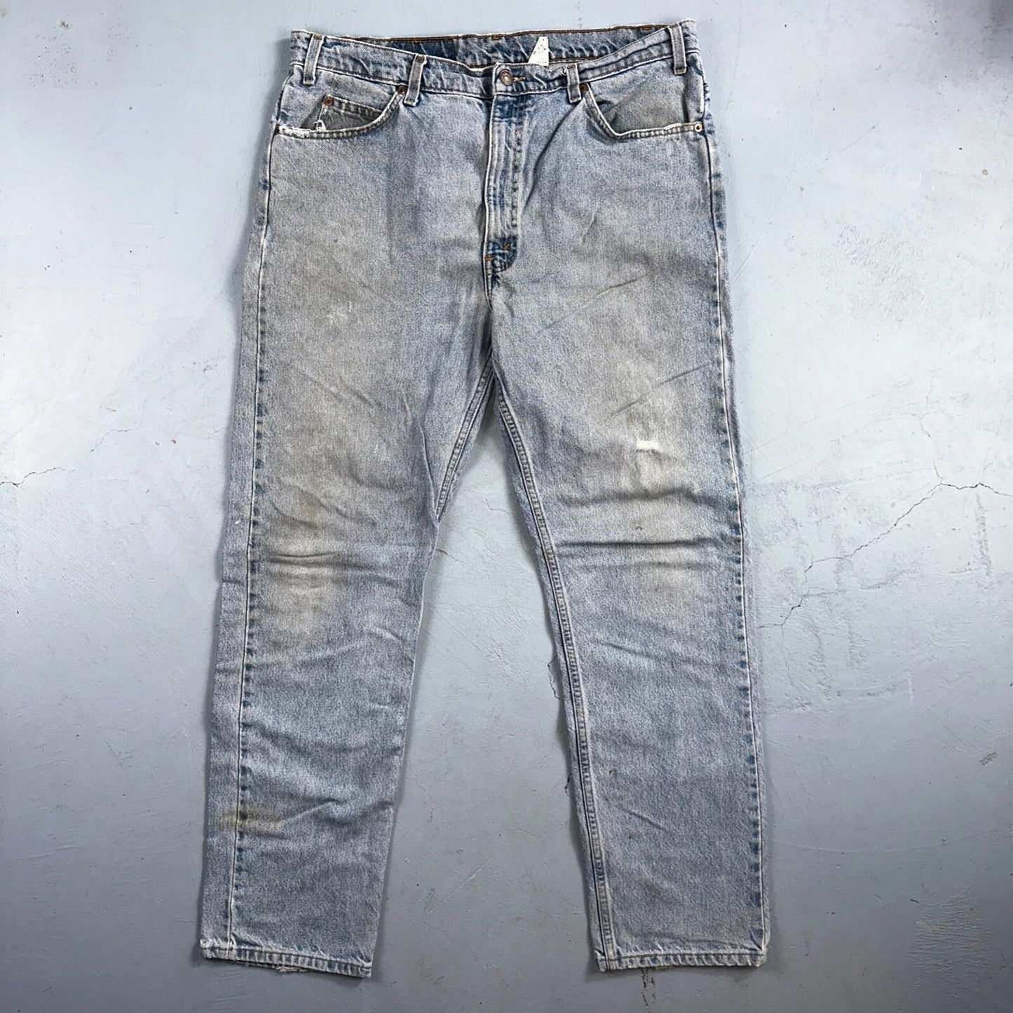Levis 505 Vintage 90s Mexico Orange Tab Jeans 38x32 Blue Light Wash Act 36x30