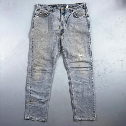 Levis 505 Vintage 90s Mexico Orange Tab Jeans 38x32 Blue Light Wash Act 36x30