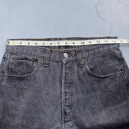 Levis 501 Vintage 80s USA XX Straight Leg Jeans Black Light Wash 30x30 Act 29x29