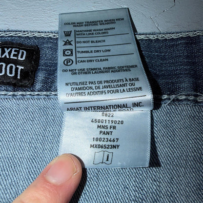 Ariat M4 FR Jeans Mens Blue Flame Resistant Cat 2 Relaxed Boot Cut 42x30 Denim