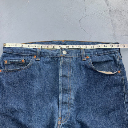 Levis 501 Vintage 80s USA XX Straight Leg Jeans Blue Dark Wash 40x34 Act 36x30