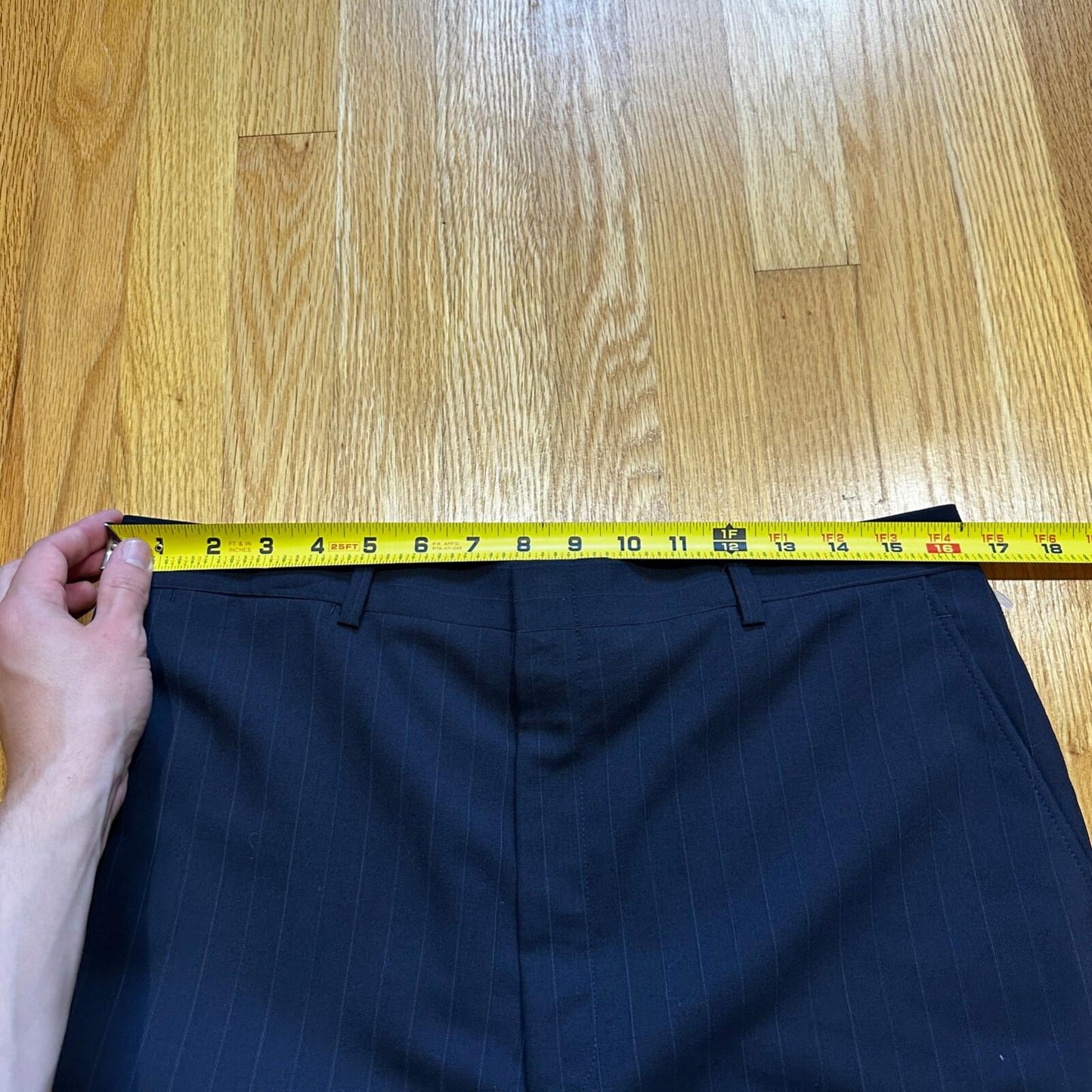 VTG 50s Navy Dress Pants Trousers Talon Gab Size 32x29 1960s Slacks Pinstripe