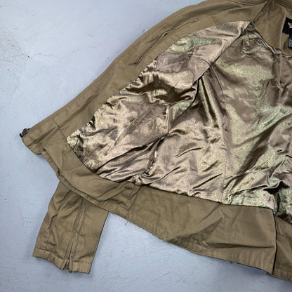 Harley Davidson Lightweight Women’s MotorCycles Jacket Tan Khaki Full Zip Size L
