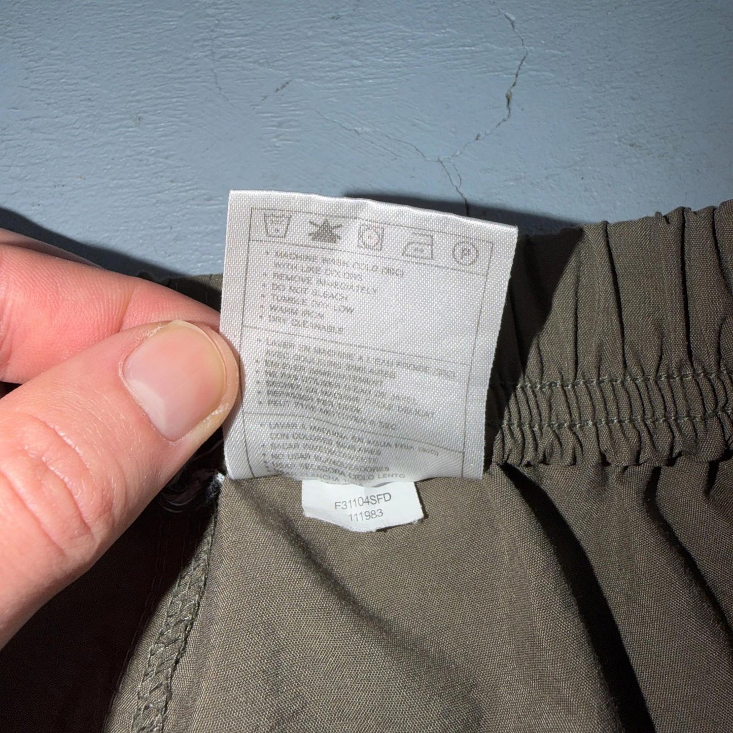 Nike ACG Shorts Mens Medium Beige Nylon Trail Hiking Outdoor Belted Vintage 90s