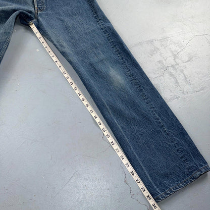 Levis 501 Vintage 80s USA XX Straight Leg Jeans Blue Light Wash 33x33 Act 31x30