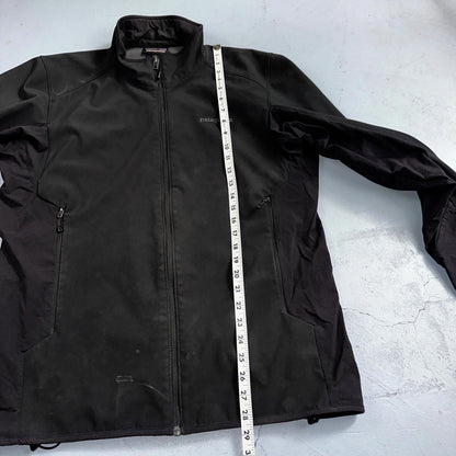 Patagonia Men’s L Black Adze Polartec Hybrid Jacket Coat Company Logo Full Zip
