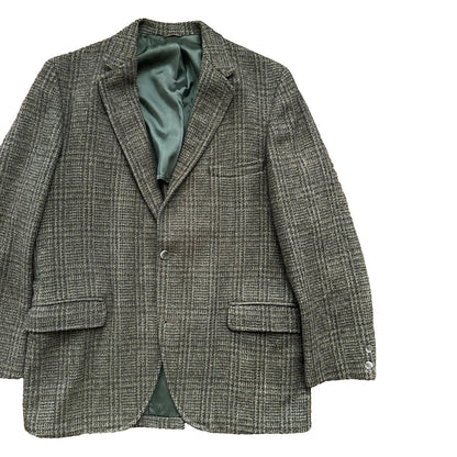 VTG Harris Tweed Sport Coat Mens 42 Scottish Wool Blazer Button Cricketer 70s