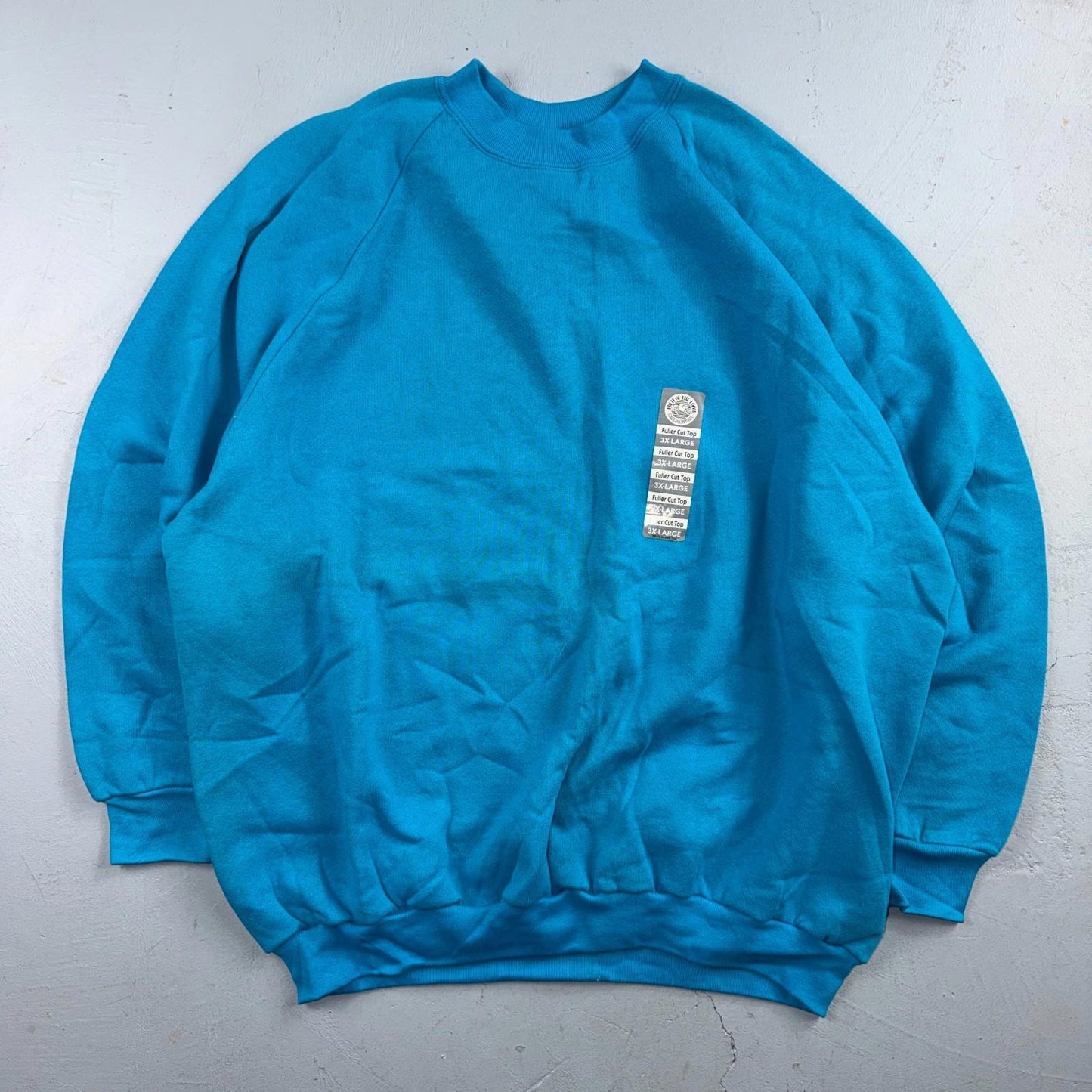VTG FOTL Tags Sweatshirt Mens 3XL Blue Travel USA America Basic Deadstock