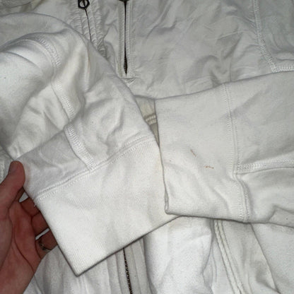 Polo Ralph Lauren VTG 90s Men's L White Blue RL Logo Jacket Coat Yacht Hooded
