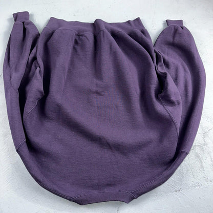 Russell Athletic L USA Sweatshirt 90s VTG Crewneck Purple Basic Blank Essential