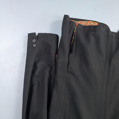 1950s 1960s VTG Mens Suit 36R Jacket Coat Black Union Wool Rockabilly Blazer
