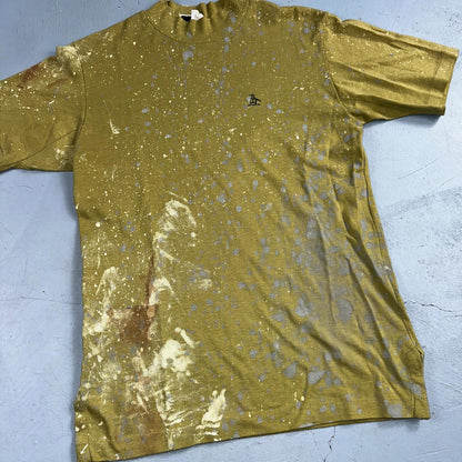 Penguin T-Shirt VTG Grand Slam Munsingwear 60s Green Paint Splatter Thrashed