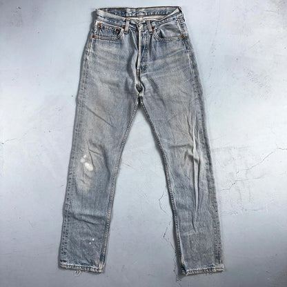 Levis 501 Vintage Y2K Europe Straight Leg Jeans 27x32 90s Light Wash Act 24x30