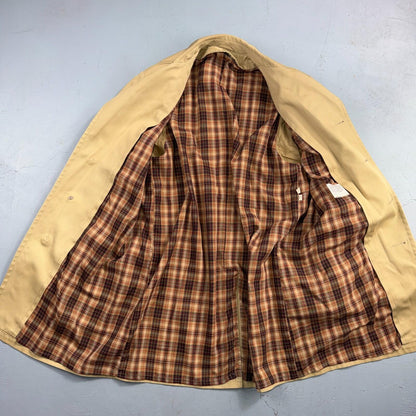 VTG 50s 60s Sportswear Mid Length Jacket Car Coat Blazer Overcoat Belted Rain