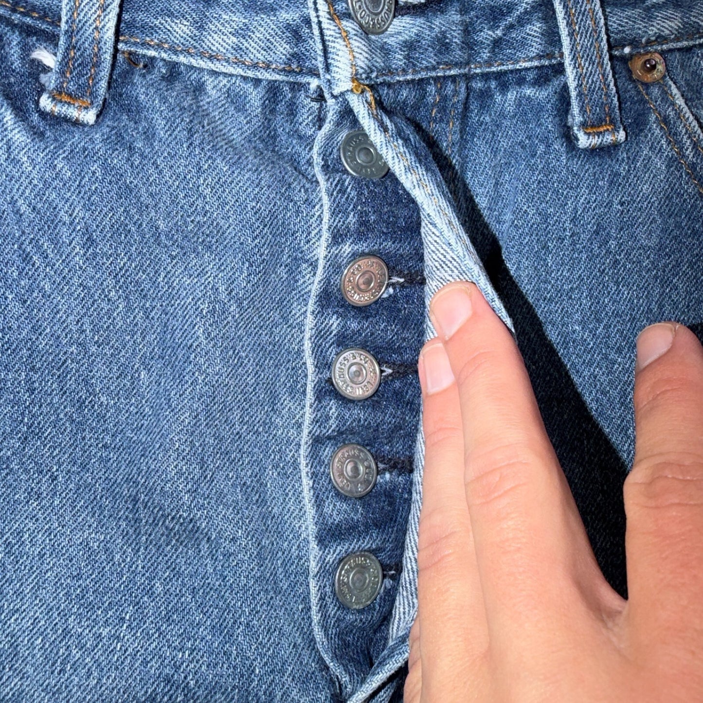 Levis 501 Vintage 80s USA XX Straight Leg Jeans Blue 26501 0159 30x31 Act 28x31