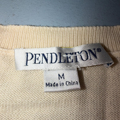 Pendleton 100% Merino Wool Button Up Cardigan Sweater Women's M Basic Ivory