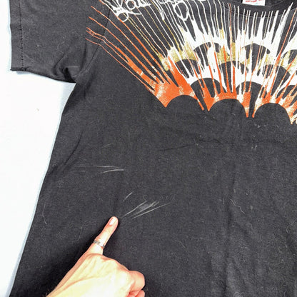 Hanes Las Vegas Nevada Glittery VTG T Shirt New Years Paint Splash Casino 90s