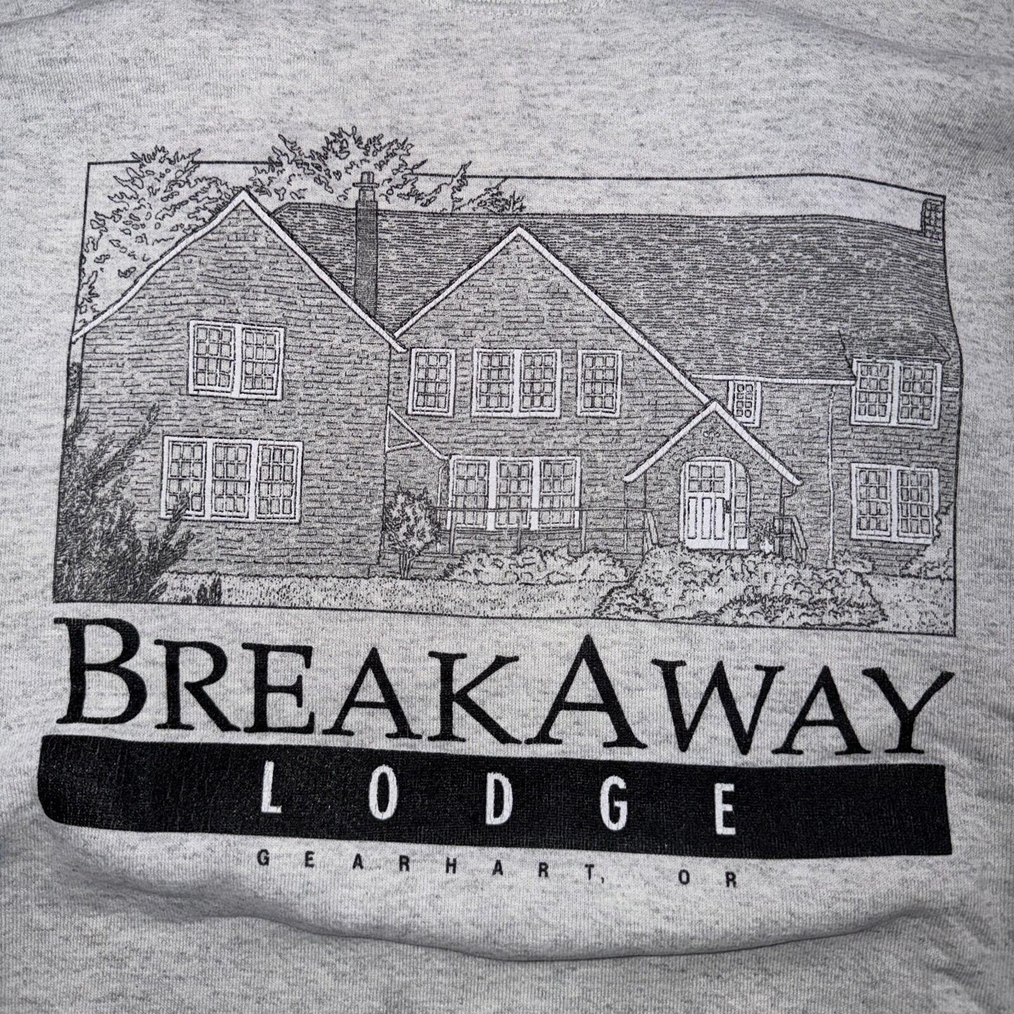 VTG Oneita Sweatshirt Mens XL Gray Travel USA Breakway Lodge Gearhart Oregon