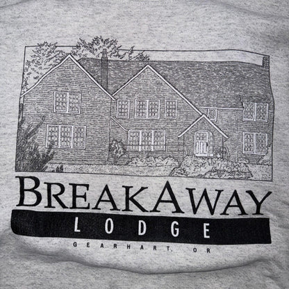 VTG Oneita Sweatshirt Mens XL Gray Travel USA Breakway Lodge Gearhart Oregon