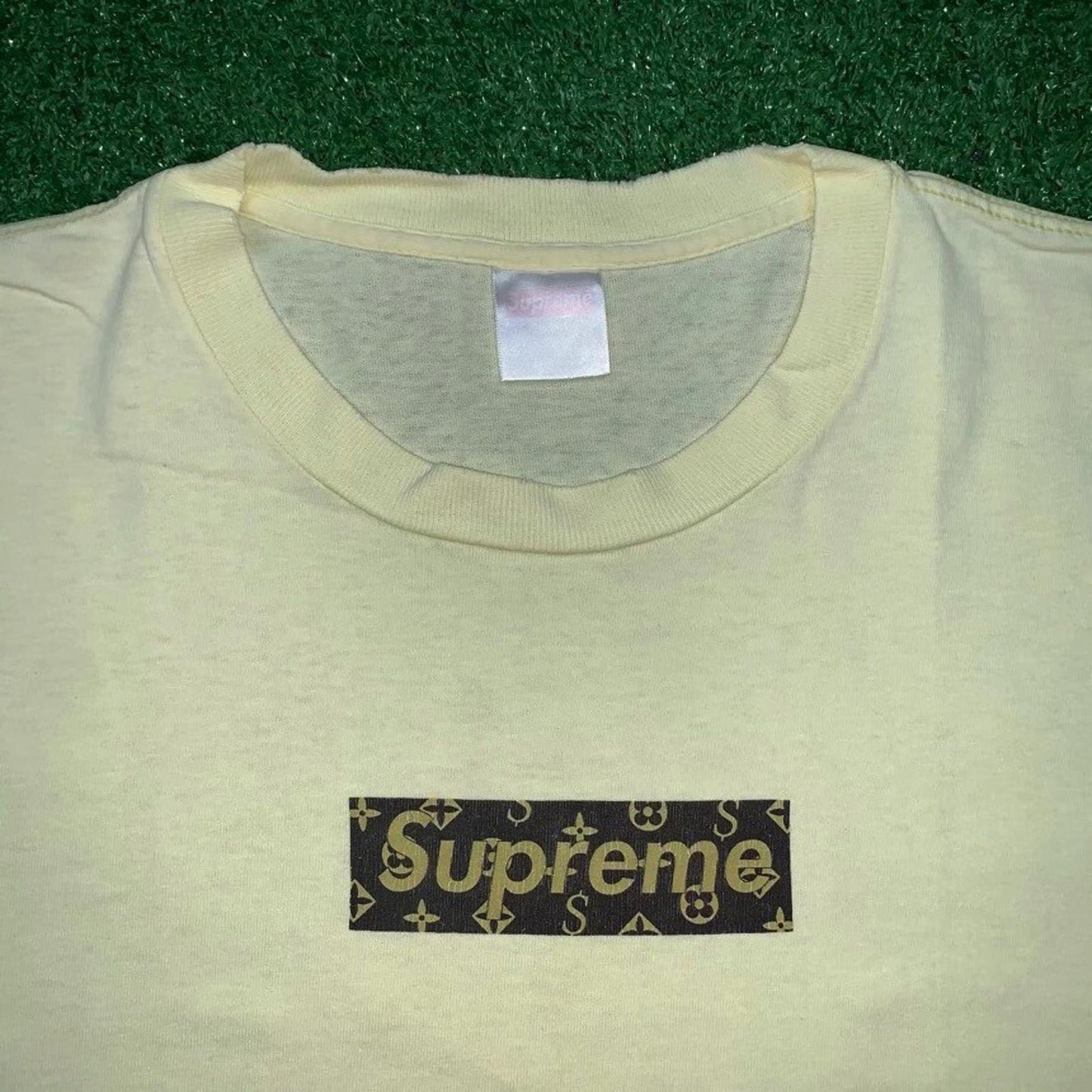 OG 2000 Supreme Louis Vuitton LV Monogram Box Logo T Shirt 100% Authentic VTG