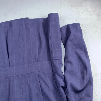1940s 1950s VTG Mens Double Breast Suit 36 Jacket Coat Navy Union Rockabilly USA