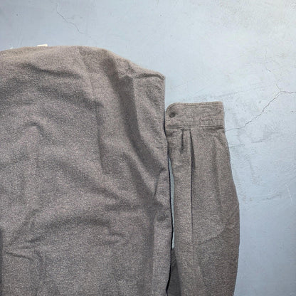 Vintage Woolrich Shirt Mens XL Gray 80s Button Up Chamois Hunting Outdoor USA