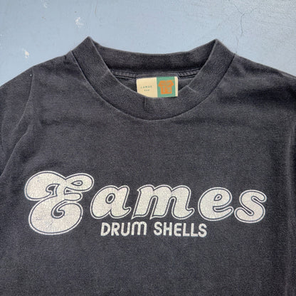 VTG 90s Eames Drum Shells Logo Graphic T Shirt Drummer Herman Miller Music USA