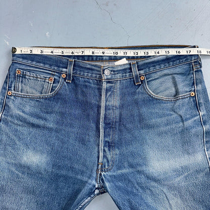 Levis 501 Vintage Y2K Mexico Straight Leg Jeans 36x36 90s Med Wash Act 36x32