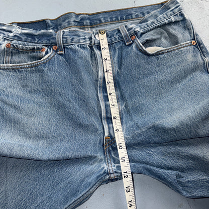 Levis 501 Vintage 90s USA XX Straight Leg Jeans Blue Light Wash 38x34 Act 34x29