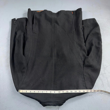 1950s 1960s VTG Mens Suit 36R Jacket Coat Black Union Wool Rockabilly Blazer