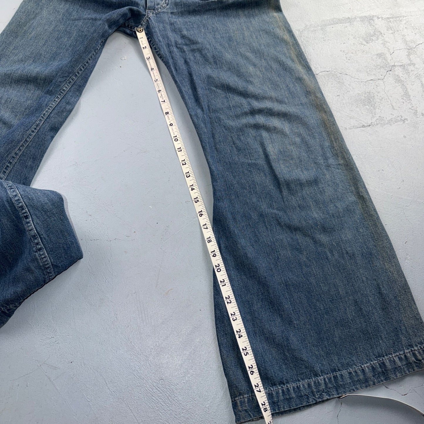 1940s WWII Navy Selvedge Denim Pants Seafarer Uniform Blue Jeans VTG 40s 30x28