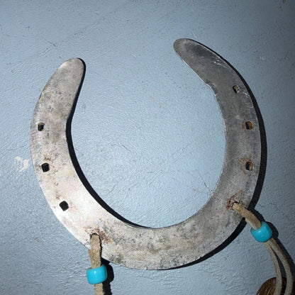 VTG Victory Racing Plate Aluminum Silver Horse Shoe Decor Cowboy Cowgirl Cute