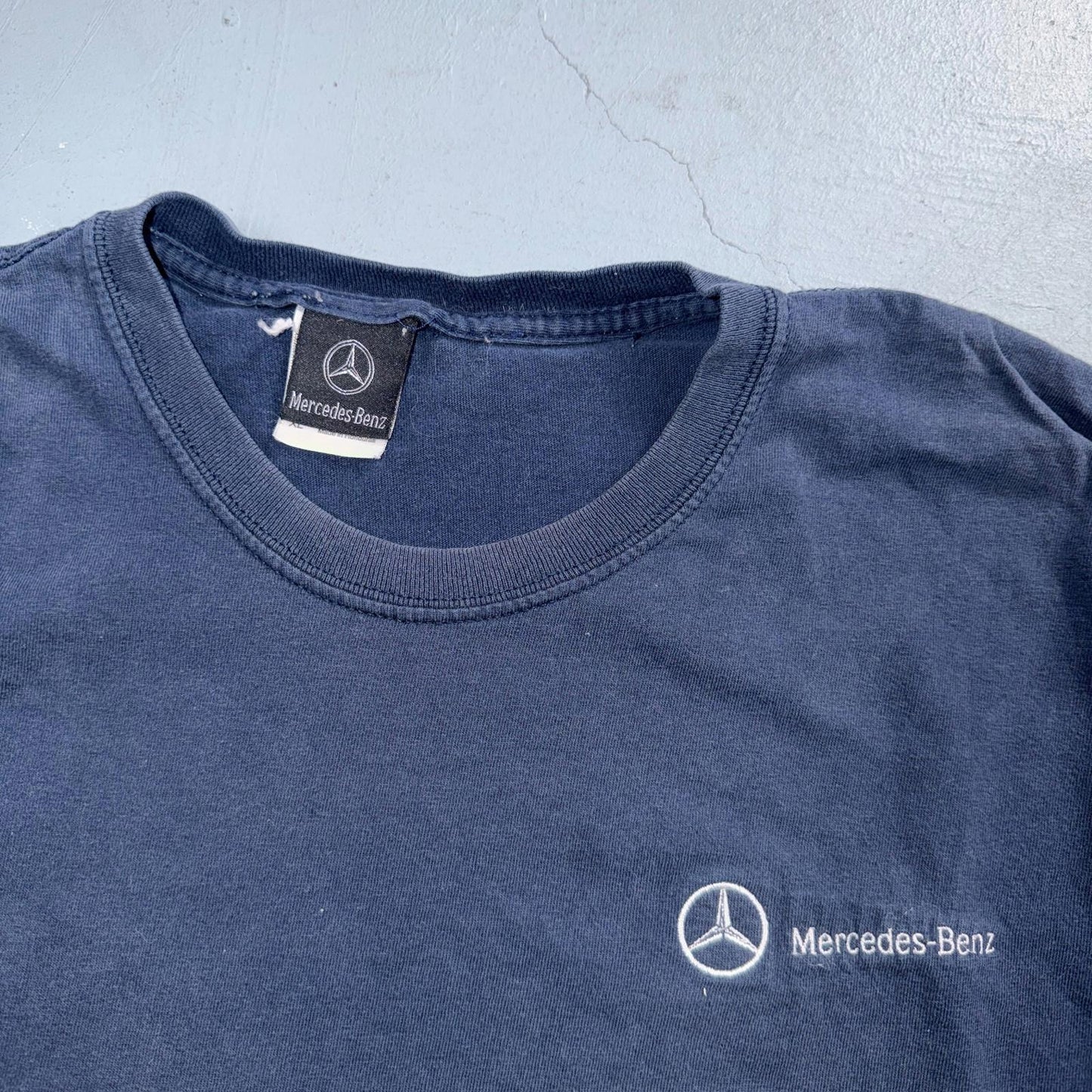 Mercedes Benz Vintage T Shirt Y2K Blue Promo Employee Fan Cars Sports Luxury