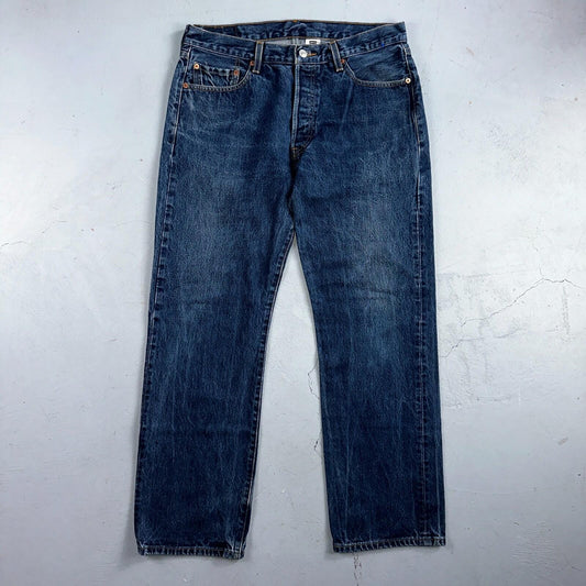 Levis 501 Vintage Y2K 90s XX Straight Leg Jeans Blue Med Wash 34X30 Act 33x30