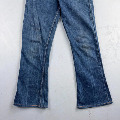 Levis Big E Vintage 60s Orange Tab 646 Bell Bottoms Denim Jeans Bootcut 31x29
