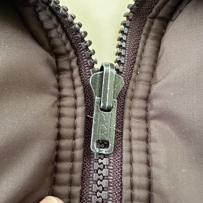VTG Reversible Ocean Pacific Brown Insulated Puffer Jacket Double Sided 70s 80s
