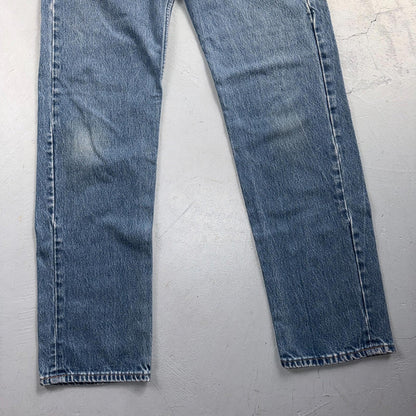 Levis 501 Vintage 80s USA XX Straight Leg Jeans Blue Light Wash 33x34 Act 31x32
