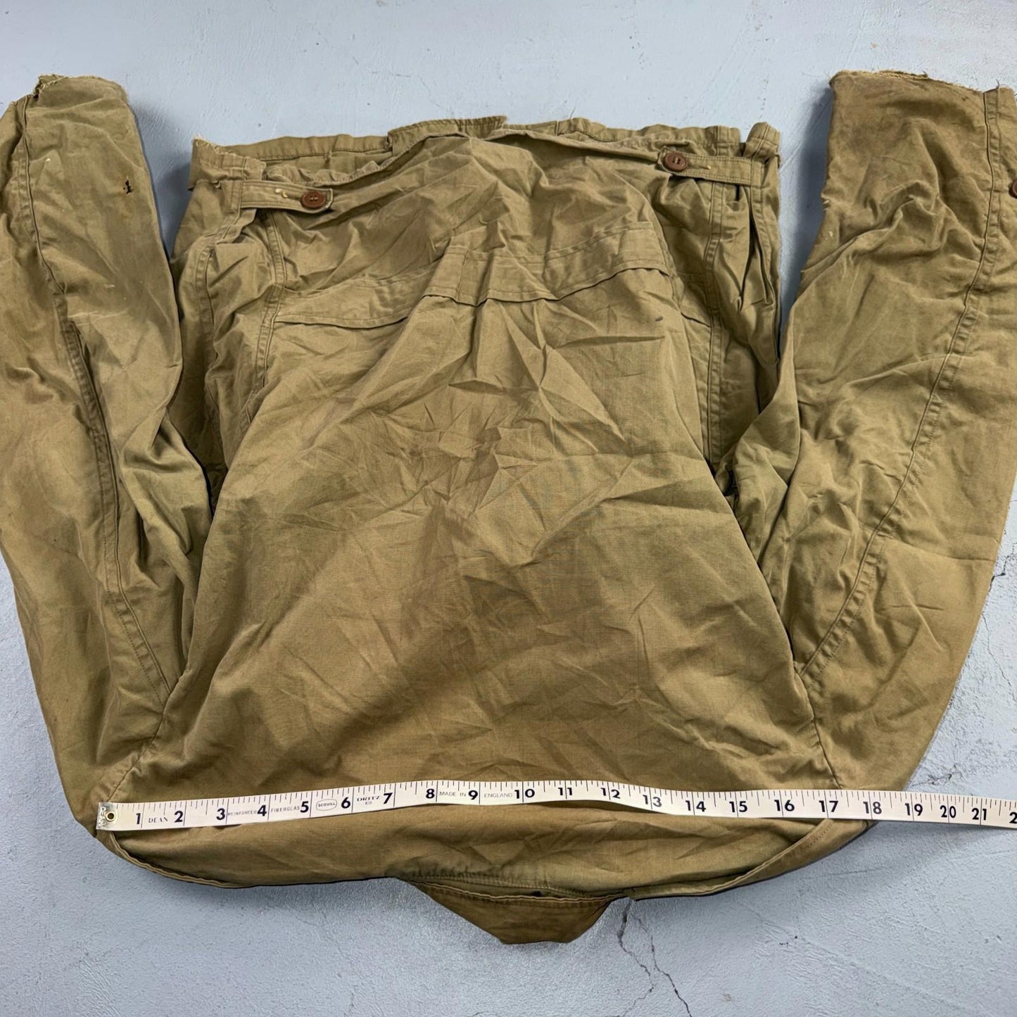WW2 M41 Army Field Jacket Military 1940s WWII M-1941 Civilian? Unlined Rips
