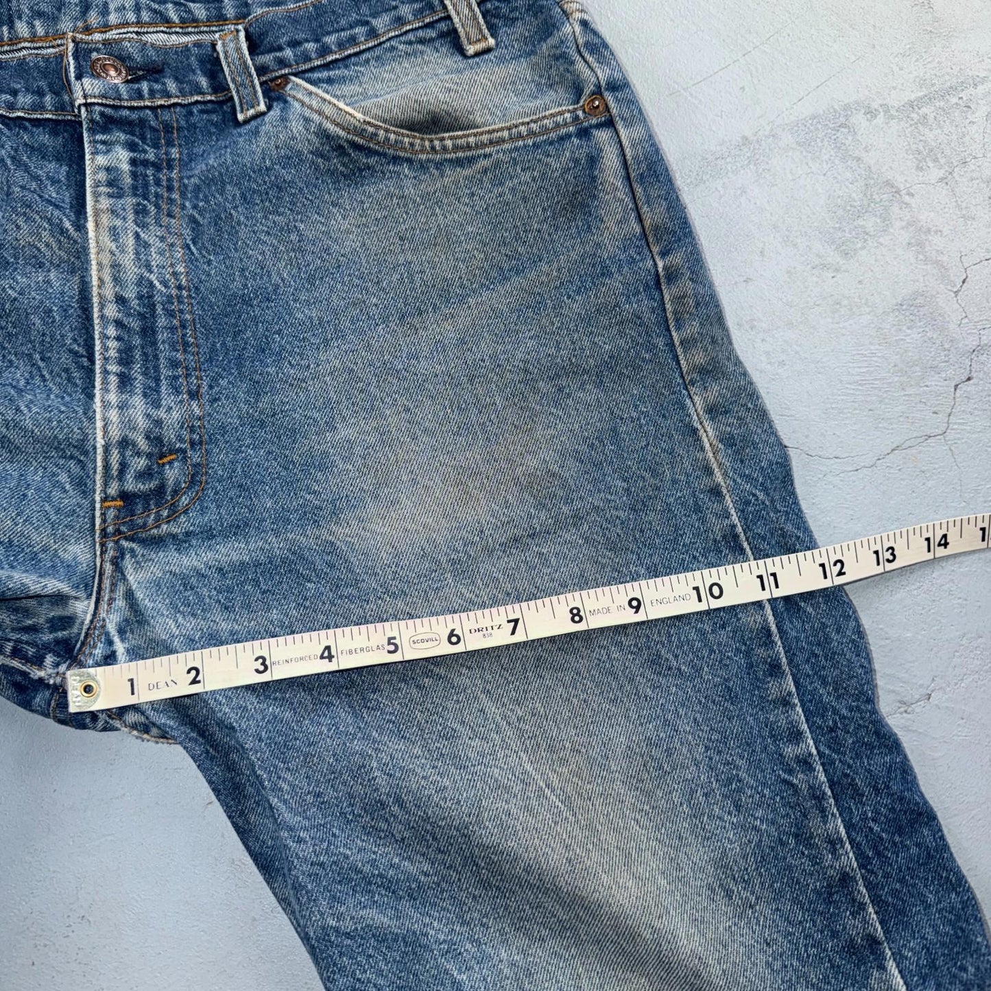 Levis 505 Vintage 80s USA Orange Tab Straight Blue Jeans Med Was 36x30 Act 34x29
