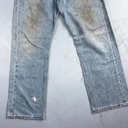 Levis 501 Vintage Y2K XX Straight Leg Jeans 90s Blue Light Wash 36x30 Act 35x29