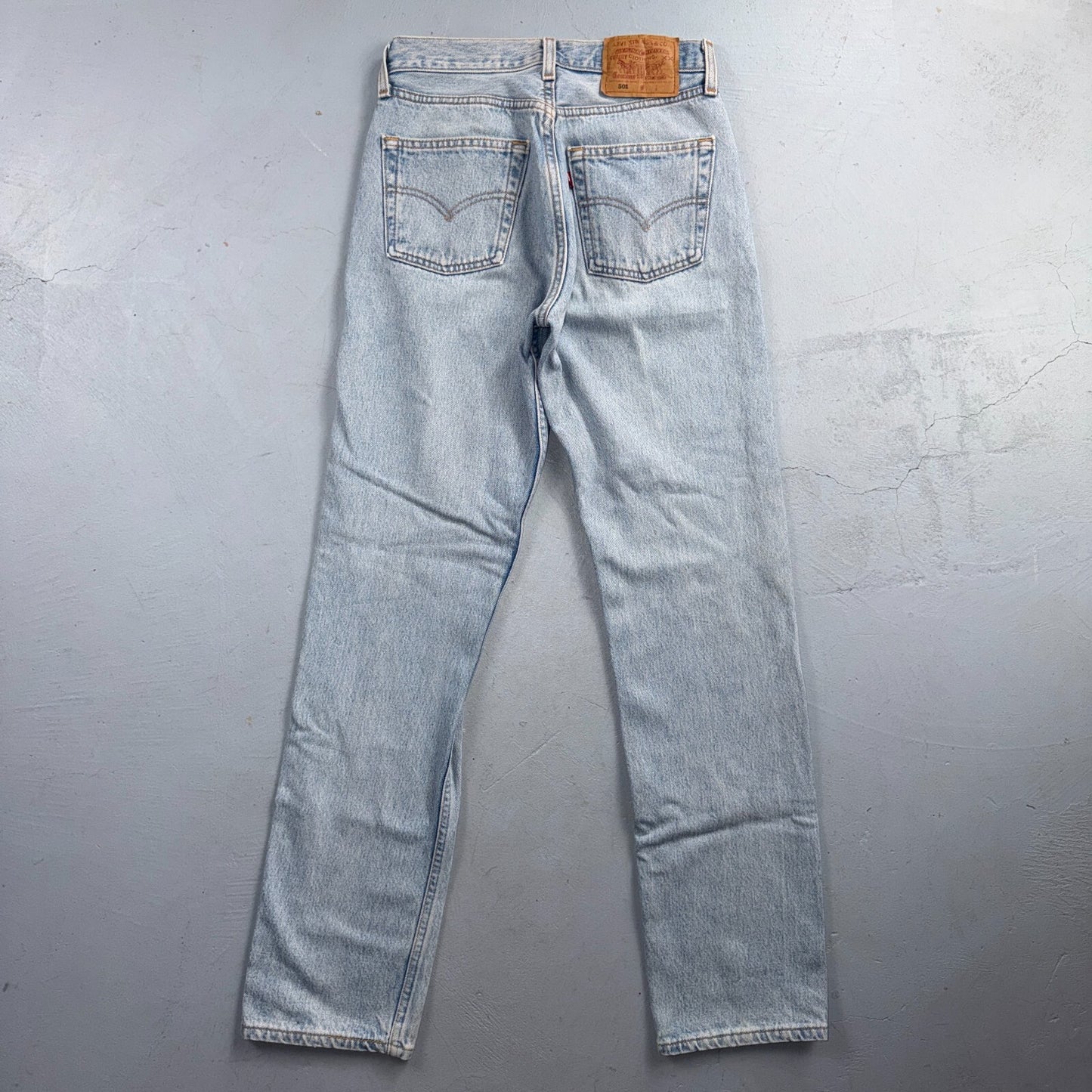 Levis 501 Vintage 90s USA XX Straight Leg Jeans Blue Light Wash 28x32 Act 26x31