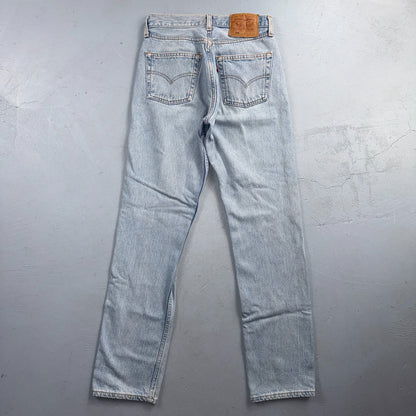 Levis 501 Vintage 90s USA XX Straight Leg Jeans Blue Light Wash 28x32 Act 26x31