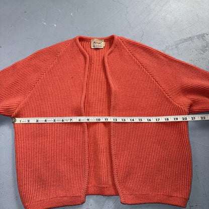 VTG 50s Kandel Oregon Woolen Mills Open Front Wool Sweater Cardigan Rockabilly L