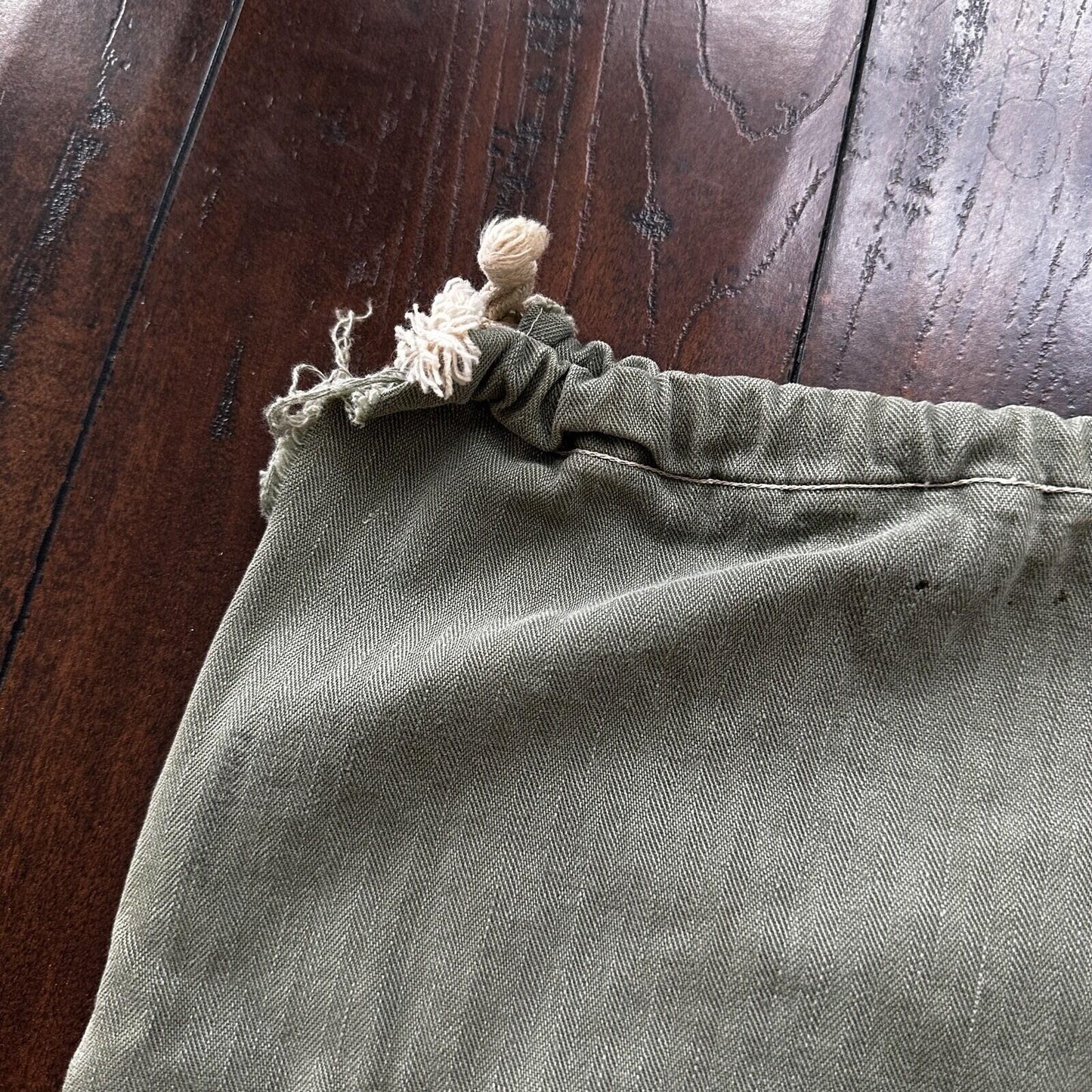 VTG WWII HBT Garment Laundry Bag Military Denim 1940s 40s 50s Stencil