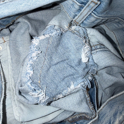Levis 501 Vintage 80s USA XX Straight Leg Jeans Blue Light Wash 34x32 Act 32x31