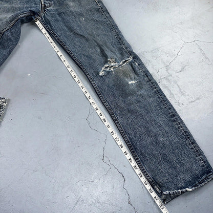 Levis 501 Vintage 80s USA XX Straight Leg Jeans Blue Light Wash 31x34 Act 30x32