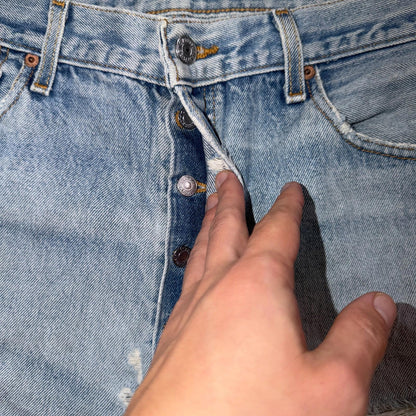Levis 501 Vintage Y2K XX Straight Leg Jeans Blue Light Wash 36x30 Act 33x27