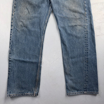 Levis 501 Vintage 80s USA XX Straight Leg Jeans Blue Light Wash 40x30 Act 37x28